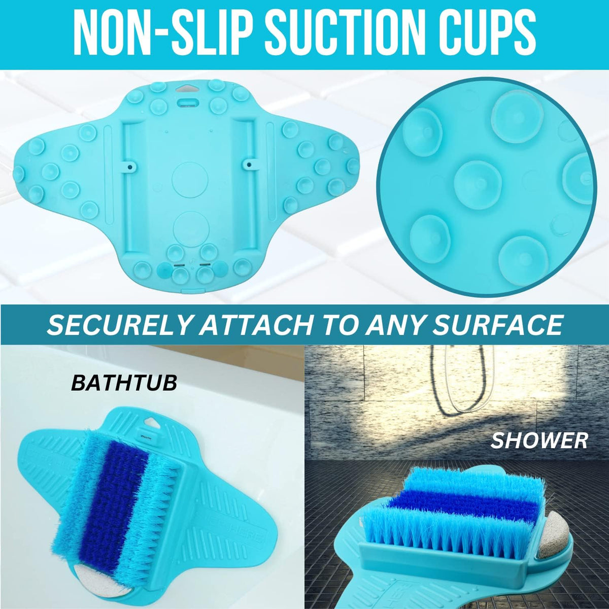Shower Feet Washer Nonslip Foot Cleaner Scrubber Bath Exfoliating