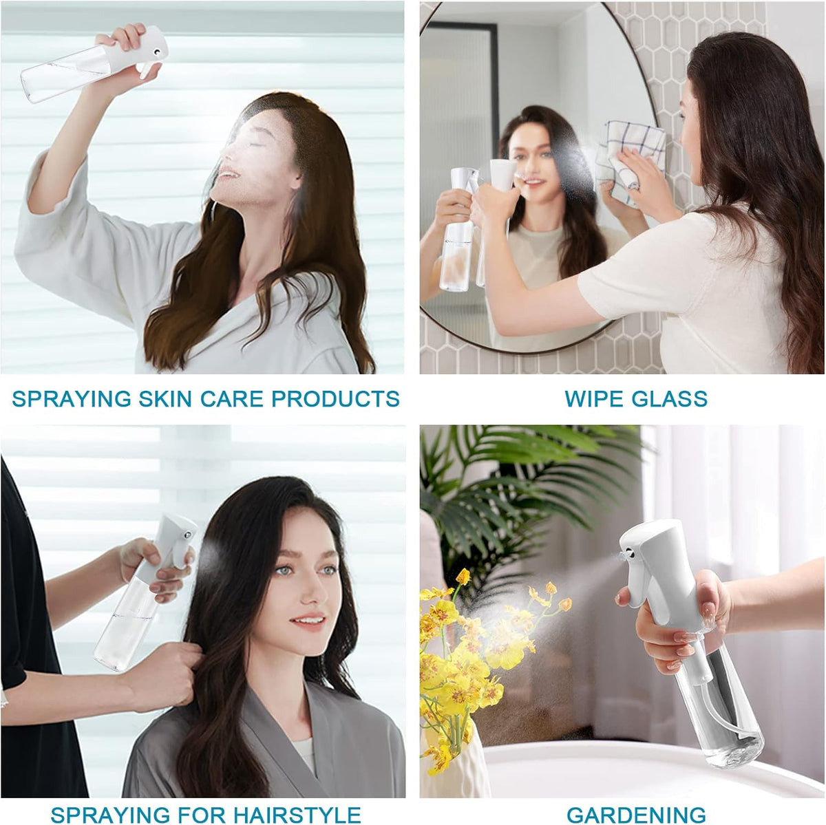 500ML Fine Ultra Mist Hair Spray Bottle Continuous Water Garden Spray Bottle