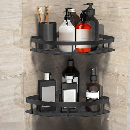Shelf Rack Shower Caddy Metal Bathroom Shelves Storage Organizer 2PCS