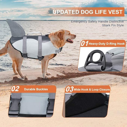 Swimming Boating Float Dog Life Jacket Pet Safety Vest Aid Buoyancy Lifesaver
