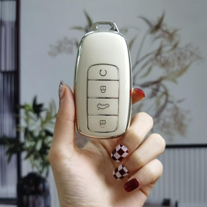 Chery Omoda 5 Tiggo Car Remote Key Cover 4 Button TPU Fob Case White