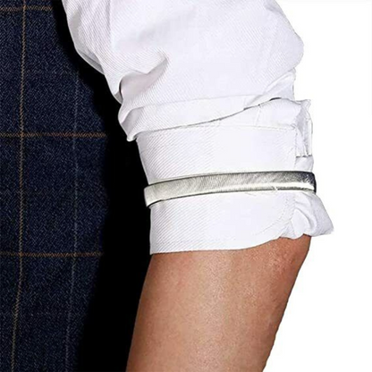 1 Pair Silver Elastic Armbands Shirt Sleeve Holders Men Ladies Gift Fashion
