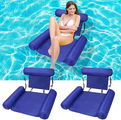 Pool Lounge Bed Sea Beach Swim Chair Inflatable Floating Water Hammock Float