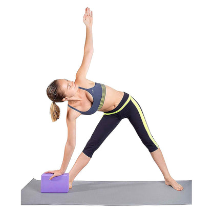 2PCS Home Exercise Fitness Gym Sport Tool Yoga Block Foaming Brick Purple