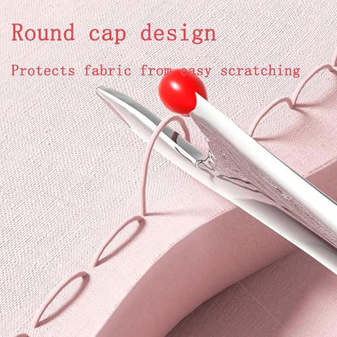 2x Purple Stretchable Plug-in Needle Threader Seam Ripper 2in1