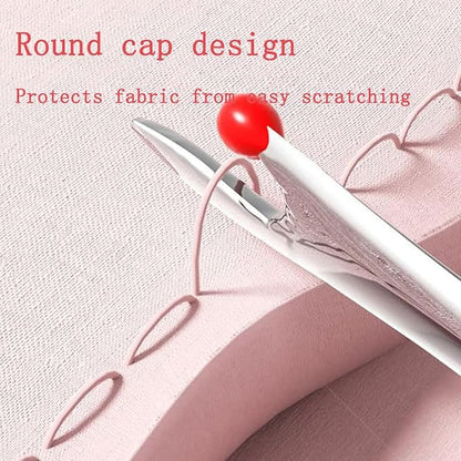 2x Purple Stretchable Plug-in Needle Threader Seam Ripper 2in1