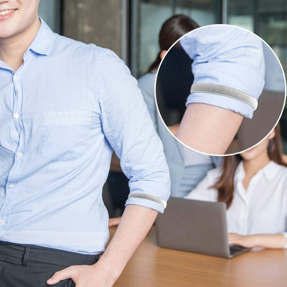 1 Pair Silver Elastic Armbands Shirt Sleeve Holders Men Ladies Gift Fashion