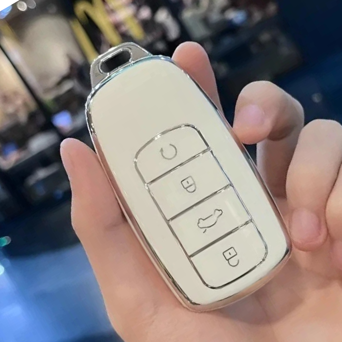 Chery Omoda 5 Tiggo Car Remote Key Cover 4 Button TPU Fob Case White