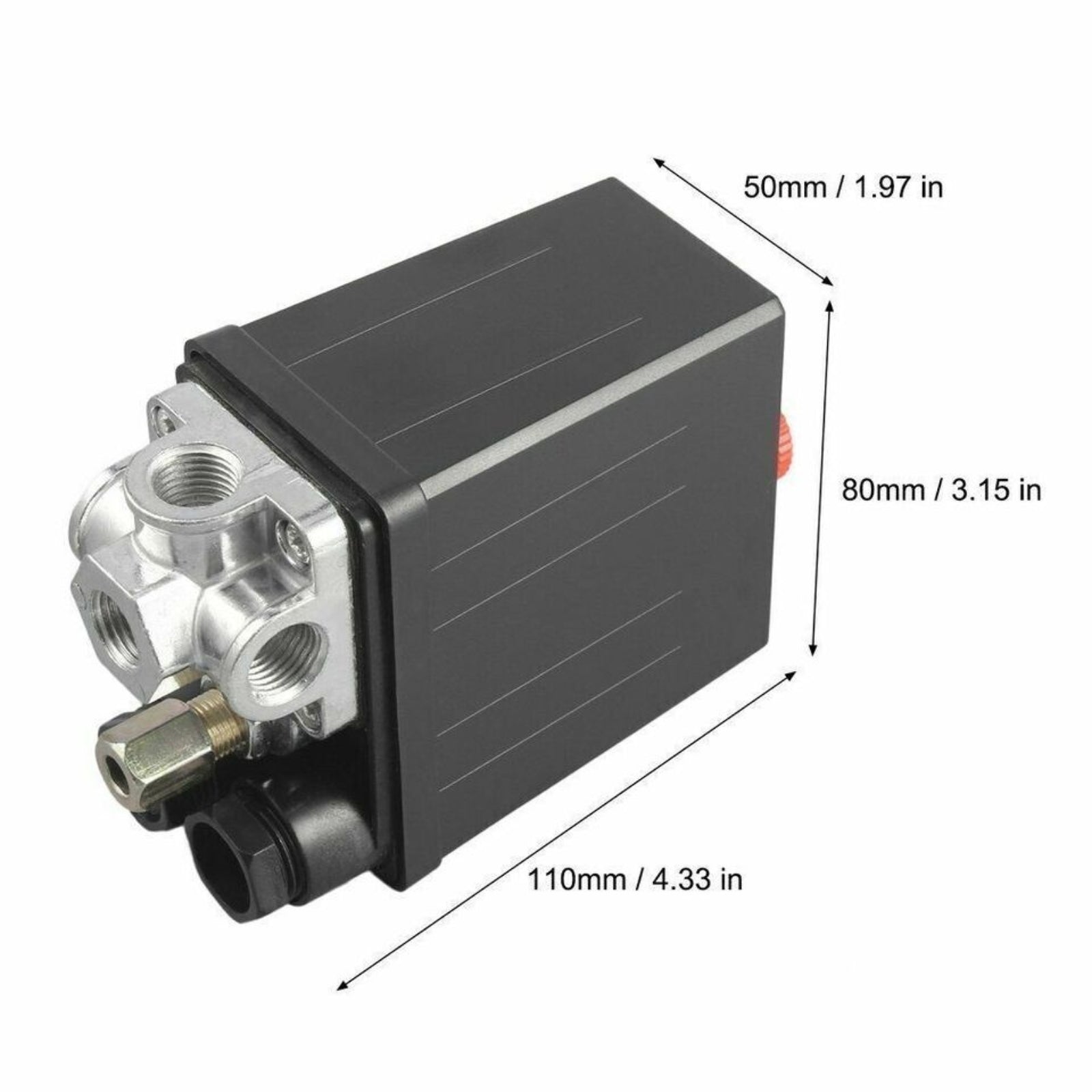 240V Air Compressor Pressure Switch Control Valve Heavy Duty 90-120 PSI