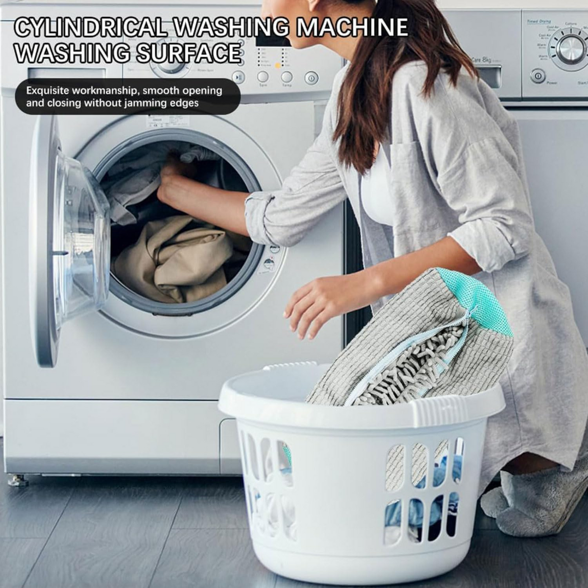 Reusable Shoe Protection for Washing Machine 2pcs Shoes Laundry Bag Grey