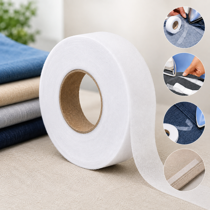 64M Adhesive Hem Fabric Fusing Tape Iron-on Hemming Tape 15mm Wide