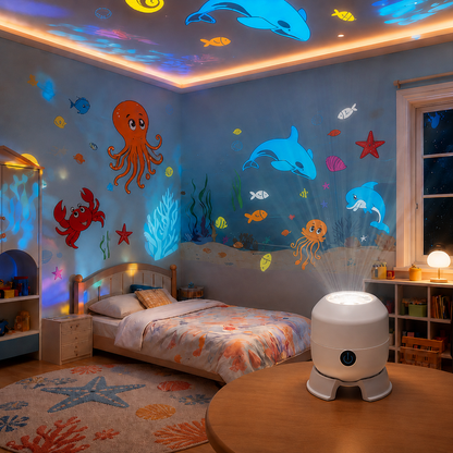 Rotating Dynamic LED Projector Night Light Ocean Galaxy Effect Lamp