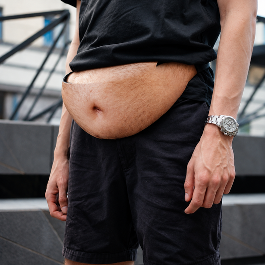 Belt Bum Bag Leather Dad Bod Waist Hairy Beer Fanny Pack Pouch Fat Belly