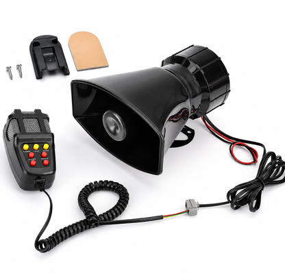 MIC Speaker 7 Sounds Car Vehicle Truck Van 12V Horn Siren Megaphone Loud
