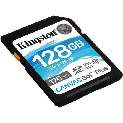 Kingston Canvas Go! Plus SDG3 128 GB Class 10/UHS-I (U3) SDXC 170 MB/s Read