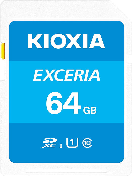 SD Card KIOXIA 64GB EXCERIA SDHC Class 10 UHS-I DSLR Video Camera Memory 100mb/s
