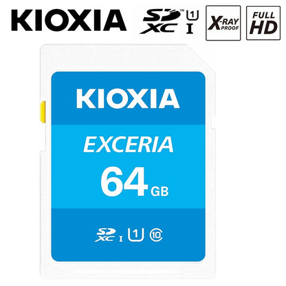 SD Card KIOXIA 64GB EXCERIA SDHC Class 10 UHS-I DSLR Video Camera Memory 100mb/s