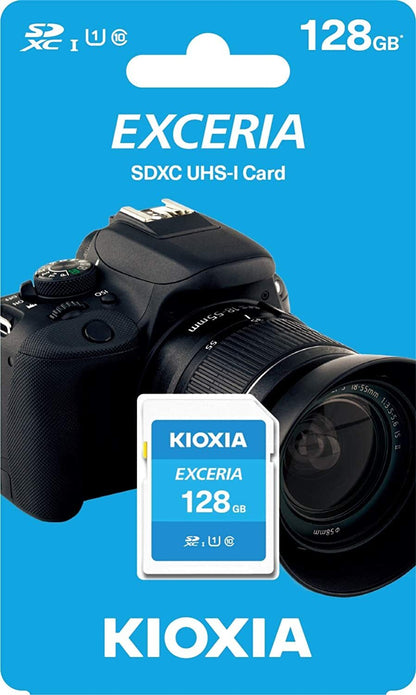 SD Card KIOXIA 128GB EXCERIA SDHC Class 10 UHS-I DSLR Video Cam Memory 100mb/s