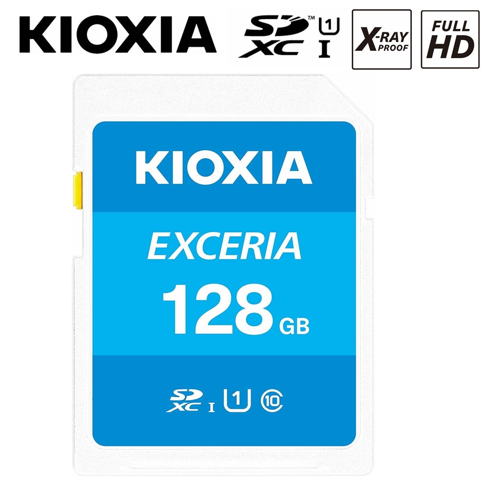SD Card KIOXIA 128GB EXCERIA SDHC Class 10 UHS-I DSLR Video Cam Memory 100mb/s