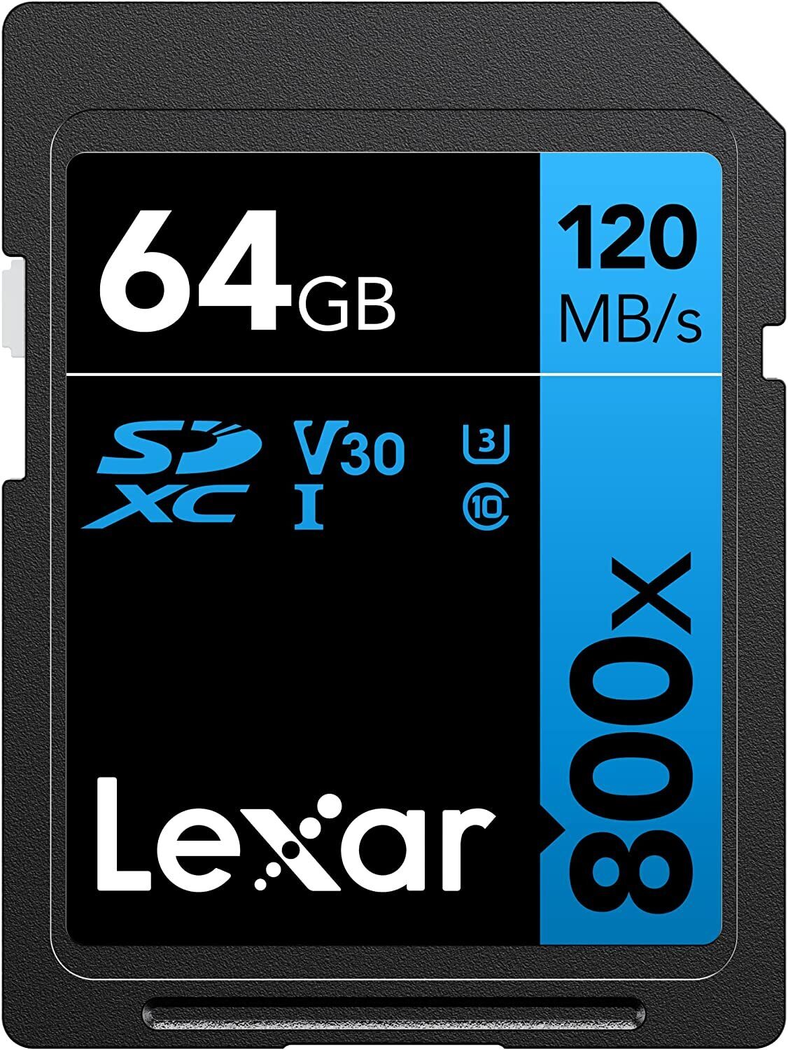 SD Card Lexar 64GB Professional High-Performance 800x SDXC UHS-I DSLR Cameras