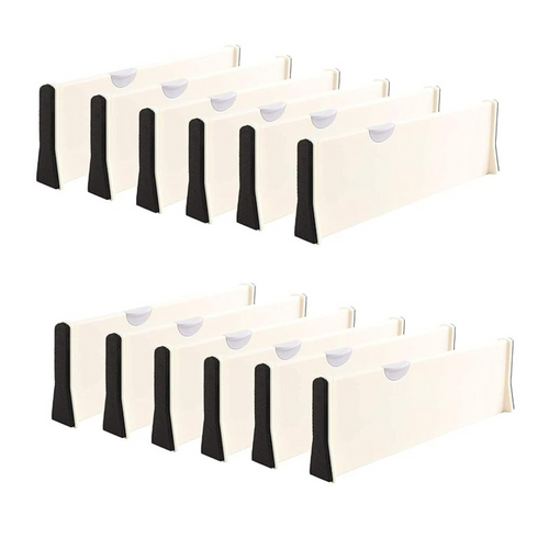 12PCS Bedroom Desk Dresser Adjustable Drawer Divider Partition Board Organizer