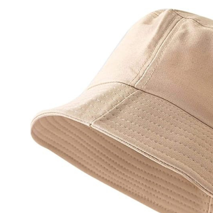 Unisex Cotton Cap Women Men Sun Bucket Hat Fishing Hiking Camping Outdoor Beige