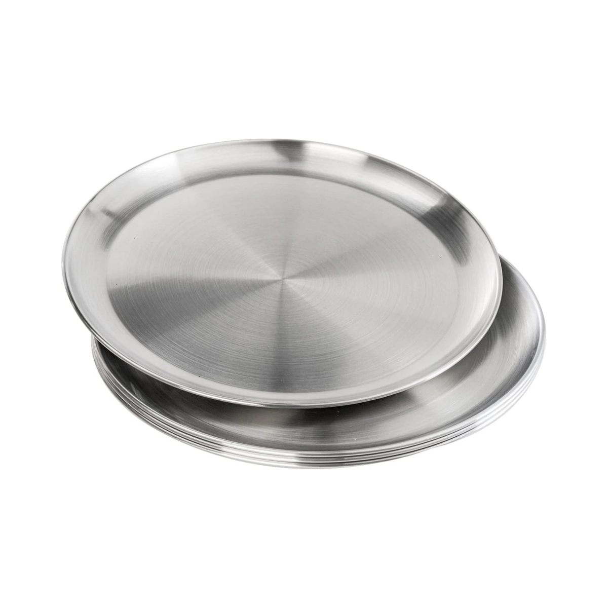2pcs Pizza Plate Baking Sheet Serving Tray 30cm Stainless Steel Pizza Pan