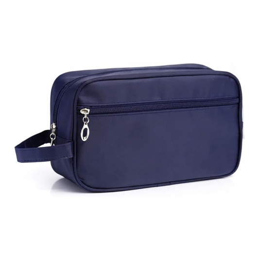 Shower Bathroom Cosmetic Storage Waterproof Mens Toiletry Travel Bag Dark Blue