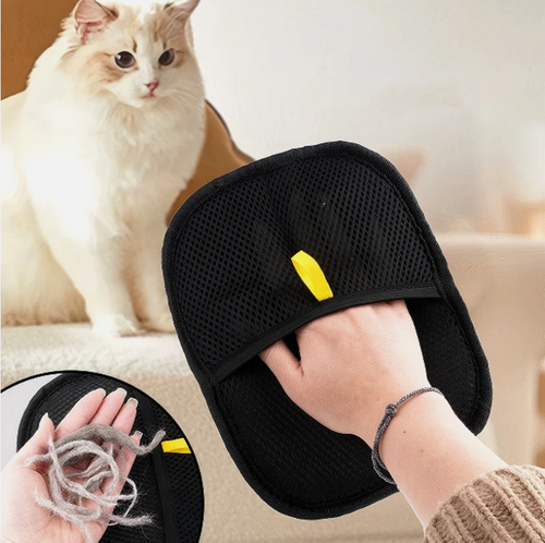 Static Grooming Gloves Pet Dedusting for Easy Hair Removal 1x Comfortable Use