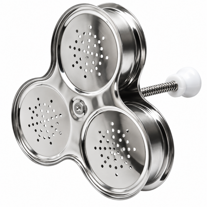 Egg Boiler Cooking Mold Egg Poacher-Poaching Pan Steamer 3 Cell Stainless Steel