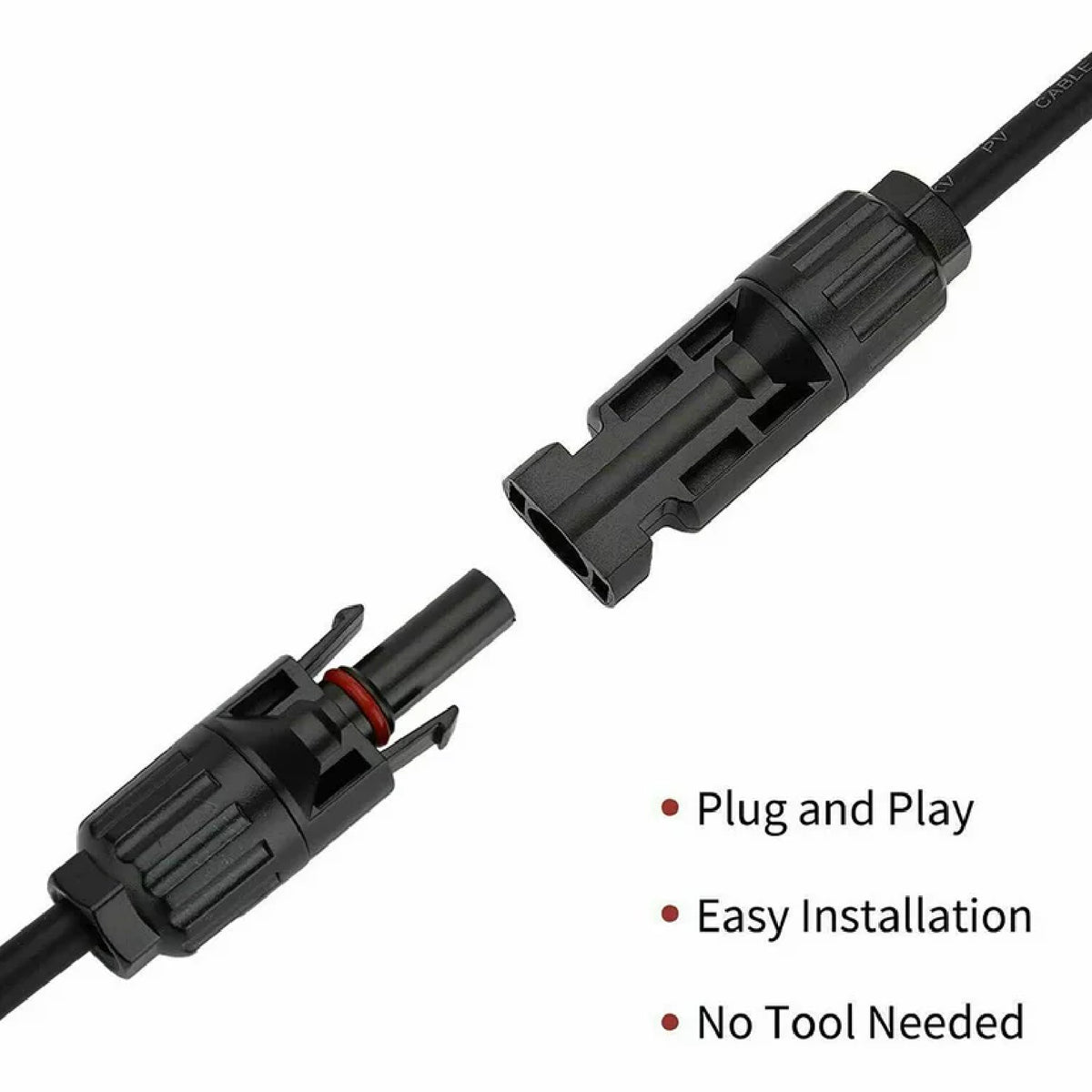 Solar Panel Splitter Cable 1 Pair Y Connector PV Inline Plug 2 Way Adapter