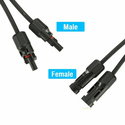 IP67 Solar Y Connector Cable 2 Way Splitter Plug PV Panel Adapter Pair