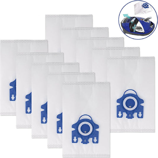 12x Replacement Vacuum Bags for Miele HyClean 3D FJM C2 C3 S5 S8