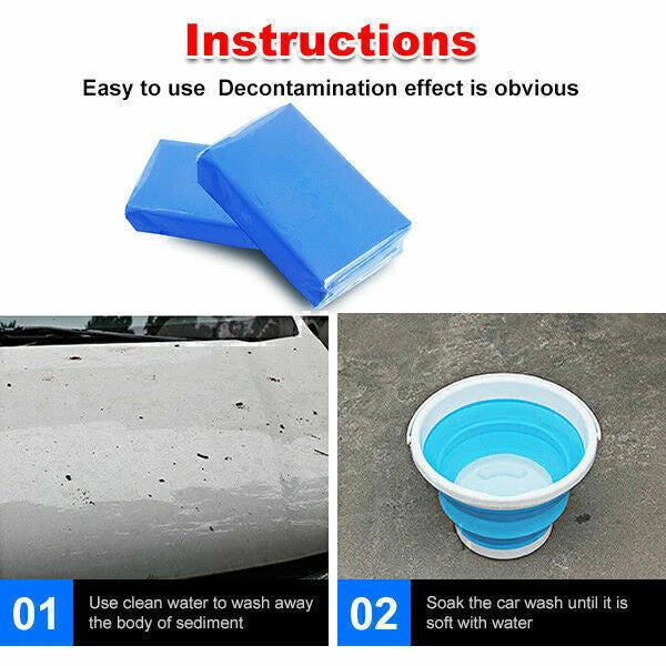 5pcs Car Clay Bar Kit Auto Detailing Cleaning Blue Clay Paint Cleaner