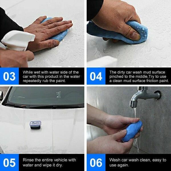 5pcs Car Clay Bar Kit Auto Detailing Cleaning Blue Clay Paint Cleaner
