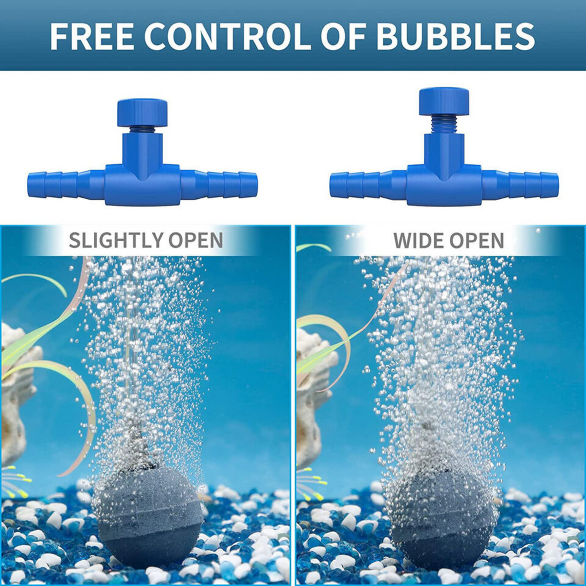 10pcs Aquarium Air Pump Flow Control Valve Fish Tank Airline Tube
