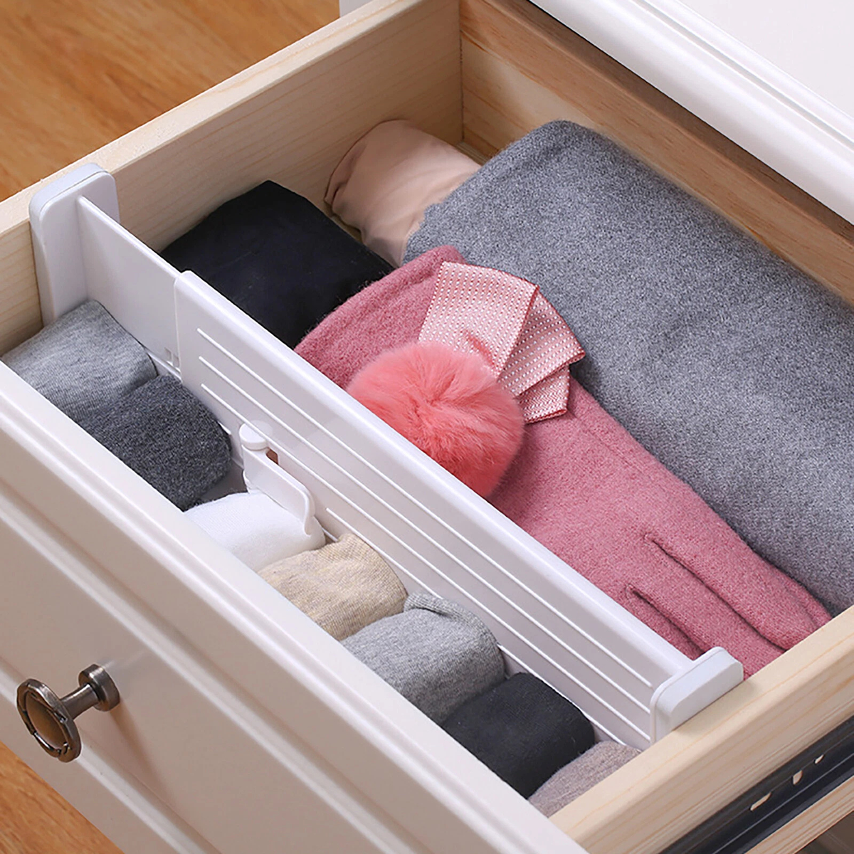 Adjustable Drawer Divider 6x Partition Organiser Storage Divider