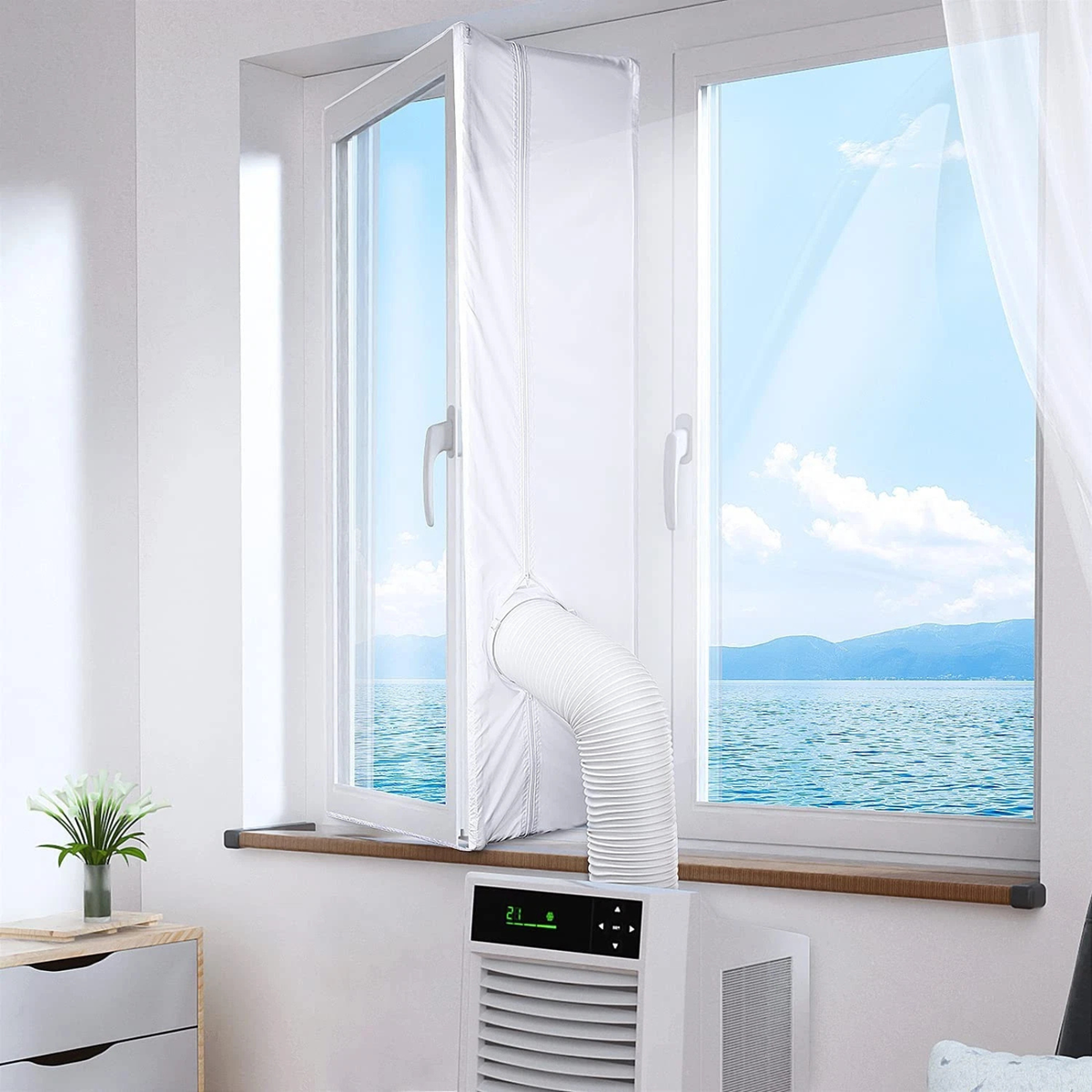 Waterproof Window Seal 4M Hot Air Stop Outlet Cover for Home AC Use