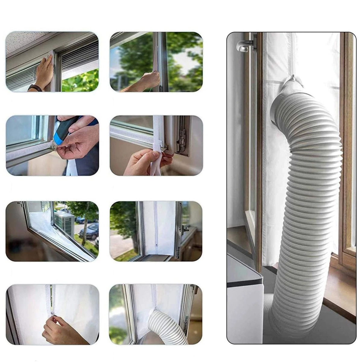 Waterproof Window Seal 4M Hot Air Stop Outlet Cover for Home AC Use