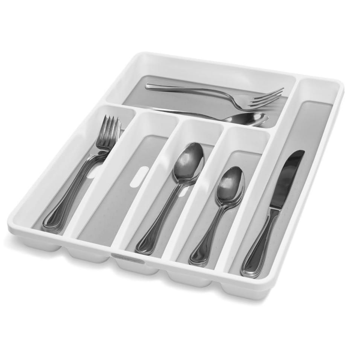 Kitchen Drawer Cutlery Organiser 6 Compartment Storage Tray for Utensils