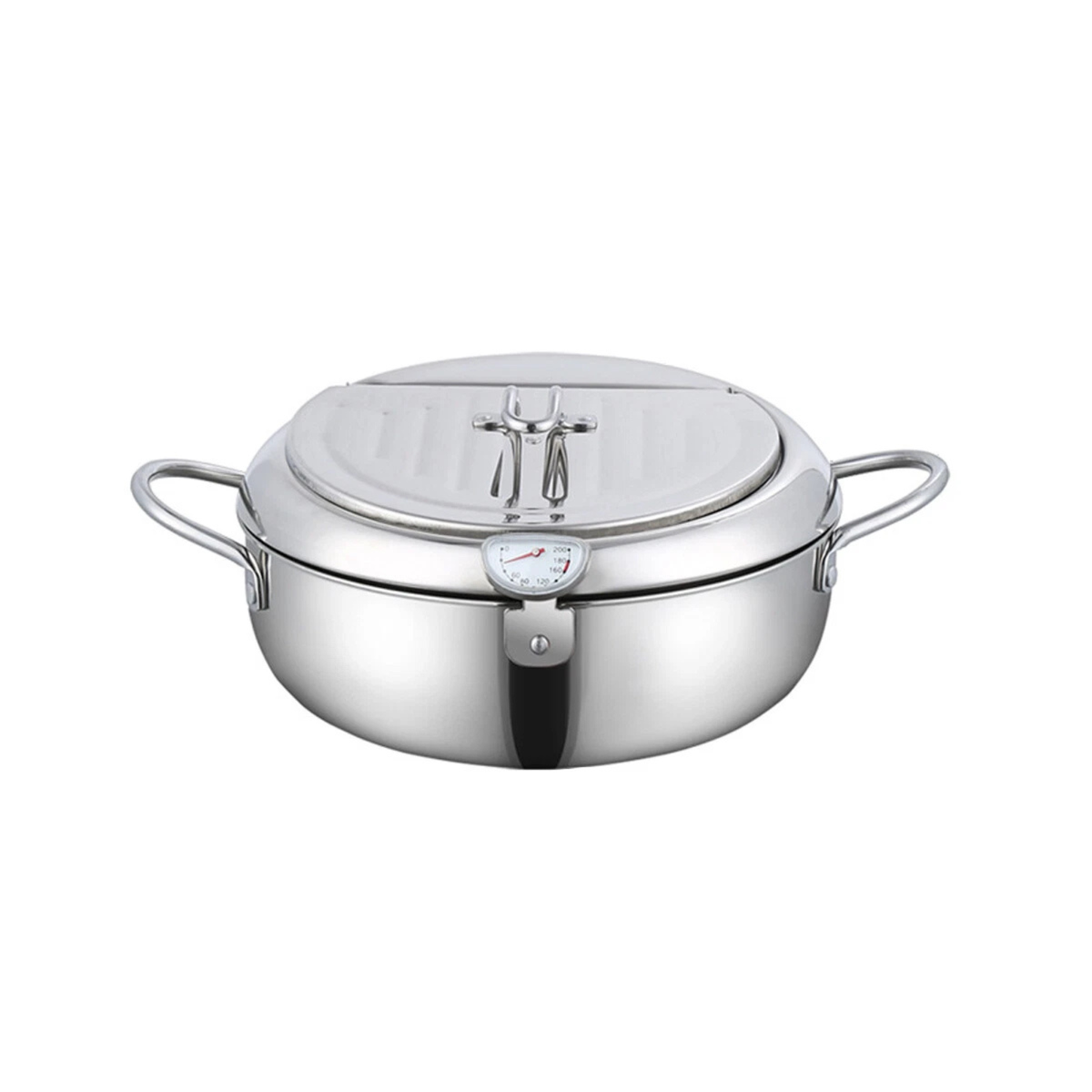 Tempura Fryer Pan Japanese Deep Frying Pot with Thermometer