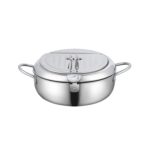 Tempura Fryer Pan Japanese Deep Frying Pot with Thermometer