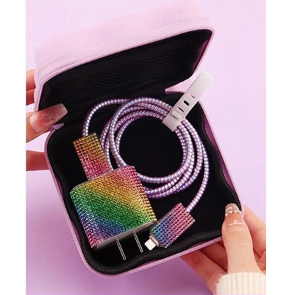 PU Portable Storage Bag Makeup Travel Compact Organiser Pouch Purple