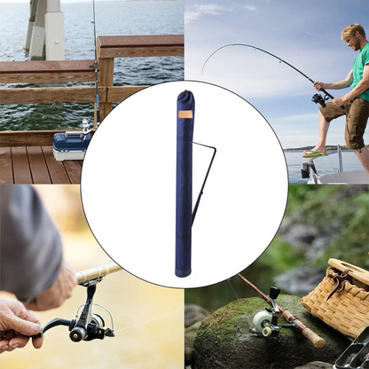 Fishing Rod Outdoor Portable Bag Folding 1.3m Storage Carrier