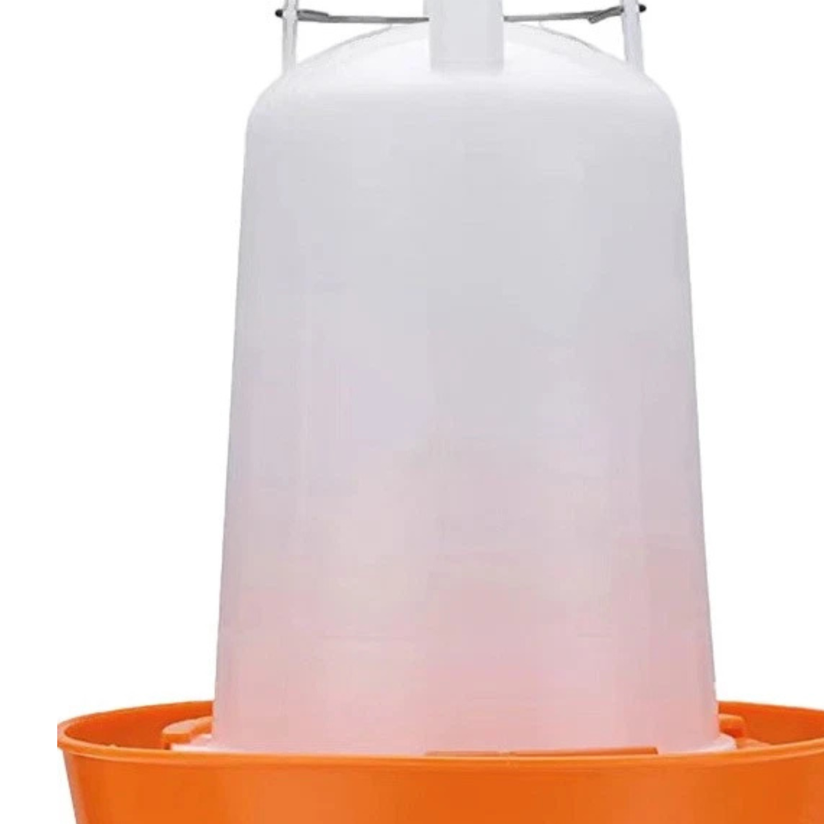 Poultry Chicken Feeder Waterer Set Kettle Orange Automatic Feeding Bowl