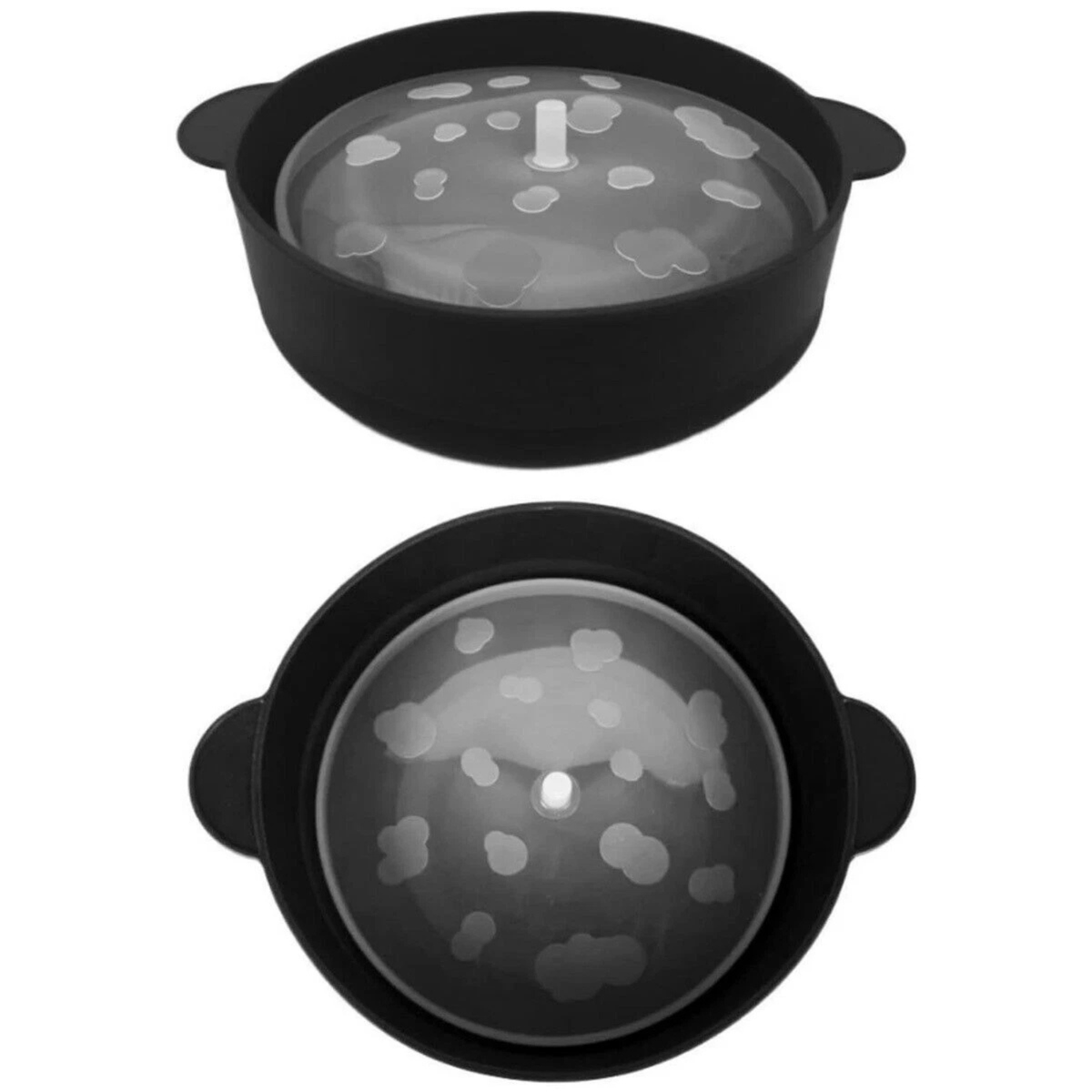 Popcorn Silicone Maker Popper Black Microwave Bowl Snack Kitchen