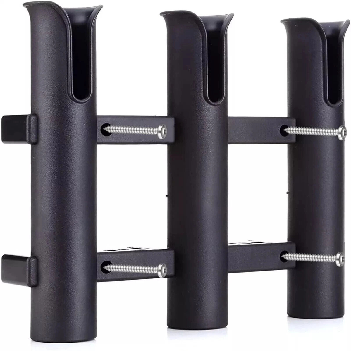 1x Fishing Rod Rack 3 Tube Holder Black Outdoor Portable Storage Tool Set