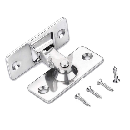 Stainless Steel 90 Degree Latch Right Angle Door Lock Hasp Silver