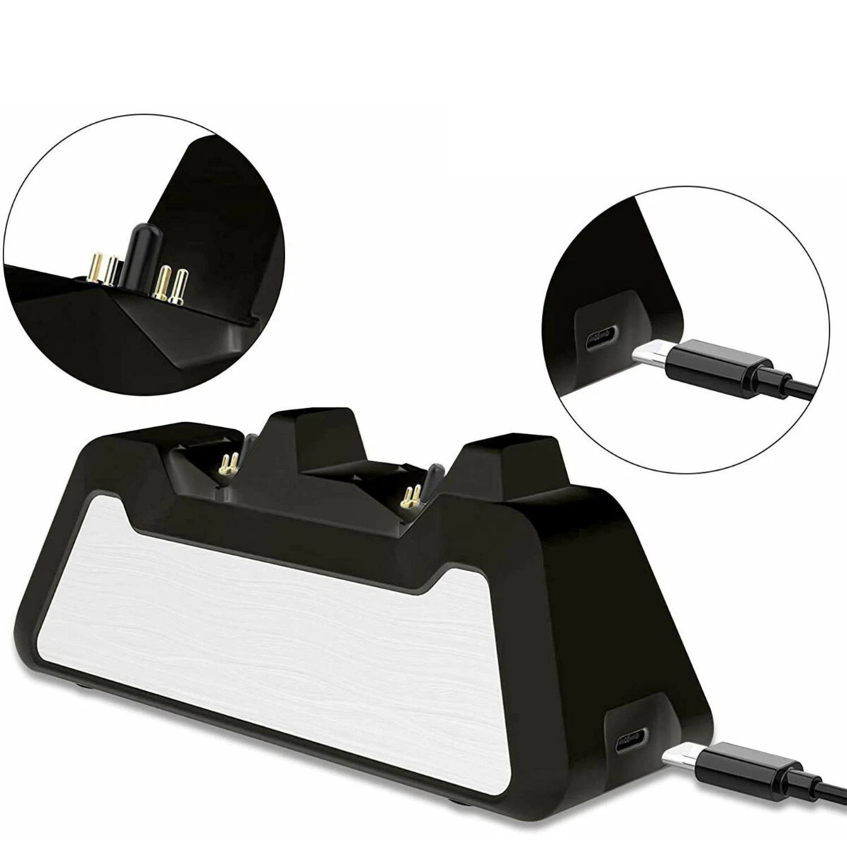 PS5 Black Controller Stand Charging Dock Station Game Accessories Base