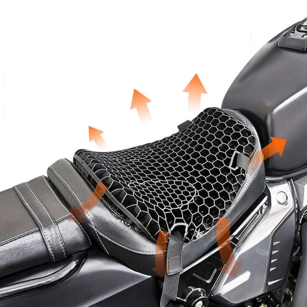 Motorcycle Honeycomb Gel 3D Seat Cushion Shock Absorbing Riding Pad